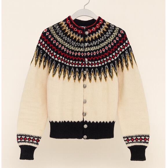 Vintage William Schmidt Co Oslo Norwegian Handknit Cardigan Sweater - Picture 1 of 7